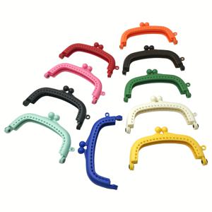 TEMU 캔디 컬러 키스락 백 버클 - 폴리레진 핸드백 프레임 & 메탈 파인딩, DIY 지갑 만들기용 (화이트, 핑크, 블루, 그린, 옐로우, 오렌지, 레드) - 8가지 생생한 색상