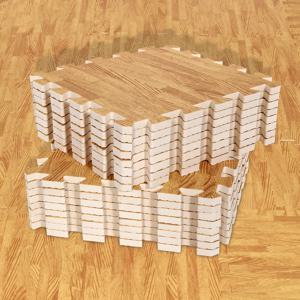 TEMU 24개 맞춤형 인쇄 목재 무늬 EVA 폼 매트 보호 바닥 타일, 거실 침실 홈용 스포츠 게임 매트 12인치 x 12인치 (약 30cm x 30cm) - 목재 그라데이션 옐로우