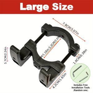 TEMU 헤비듀티 ABS 자전거 후크 - 전기 스쿠터 및 자전거용, 빠르고 쉬운 설치, 내구성 강화 구조, 블랙 컬러, 무료 장착 도구 포함