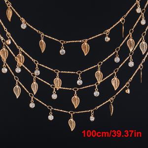 TEMU 1미터 원형 투명 합성 비즈 체인, 홀리 리프 펜던트 포함, 구리 체인 목걸이 및 팔찌 DIY 액세서리 만들기용