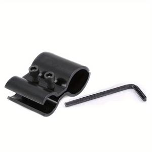 TEMU 1pc 알루미늄 합금 플래시 라이트 홀더, 11-23mm 레이저 플래시 라이트에 적합, 금속 연장 헤드, 플래시 라이트, 레이저 라이트, 블랙 튜브 마운트 액세서리