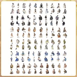 TEMU 120개 일본풍 스티커 세트 - 청춘 캠퍼스 에스테틱 & 한국 남성 테마, 스크랩북, 저널링, DIY 폰케이스 및 랩탑 데코레이션에 완벽한 아이템