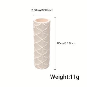 TEMU 해변의 조각 디자인의 텍스처 롤러. 도자기 엠보싱 및 주얼리 제작에 적합합니다. 귀걸이 제작에 완벽하며 폴리머 클레이 커터와 함께 사용하여 독특한 수제 예술 작품을 제작할 수 있습니다.