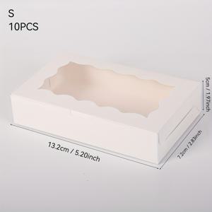 TEMU 고급스러운 화이트 PP 소재 창문 상자 10개 세트 | 다양한 핸드메이드 장식품 | 파티 선물 | 아버지의 날 | 어머니의 날 | 크리스마스 | 할로윈 | 웨딩 선물 상자