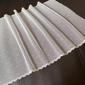 TEMU 1야드 (1미터) - 섬세한 레이스 모양 가장자리 소프트 스트레치 원단 - 의류, 속옷, DIY 공예, 홈 데코용 - 우아한 재봉 및 뜨개질 용품 - 재봉틀 호환 가능, 도트 패턴, 신축성 있는 소재