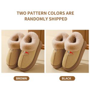 TEMU 여성용 포근한 기모 안감 슬립온 슬리퍼, 플러시 안감 & EVA 밑창 - 소프트 브라운, 사계절 실내/외 하우스 슈즈, 집, 여행, 실내외 사용, 스타일리시 슬립온, 내구성 좋은 접지력 신발, 편안한 신발, 캐주얼 웨어|슬리퍼