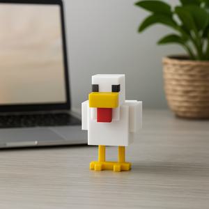 TEMU 1개 3D 프린팅 픽셀 아트 병아리 - 컬러풀 플라스틱 데스크 장식, 부활절 및 홈 데코용 귀여운 동물 피규어, 배터리 필요 없음, 테이블탑 디스플레이, 재미있는 디자인, 섬세한 공예 기술, 크리스마스, 할로윈 장식, 가을 홈 데코 수집품 피규어