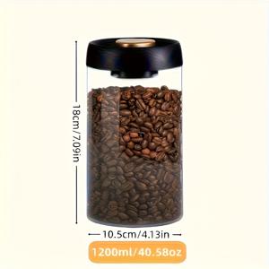 TEMU 유리 보관병 - 식품 등급 고 보로실리케이트 유리, 내구성 및 먼지 방지, 커피 비스킷, 향신료, 곡물 등에 적합, 완벽한 주방 보관 솔루션 - 3가지 크기에서 제공