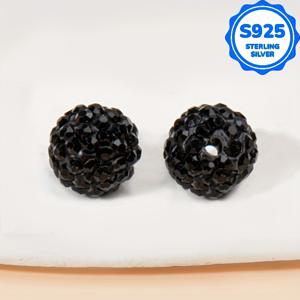 TEMU 여성 패션 스티드 귀걸이 쌍, 레트로 스타일, 하이포알러지성 S925 실버, 원형 볼 미니 귀걸이, 반짝이는 럭셔리 디자인, 고딕 유니크 스타일, 일상 음악 축제 및 결혼식에 완벽한 선물