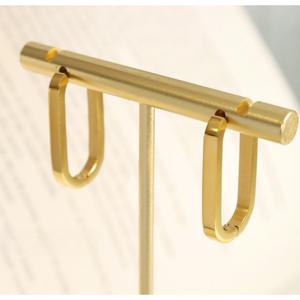 TEMU 알러지 방지 스퀘어 스테인리스 골든 귀걸이. 변색 방지. 심플하고 우아한 디자인. 일상 및 파티용 고품질 패션. 남녀 공용. 여성용 액세서리. 여성을 위한 고급 선물