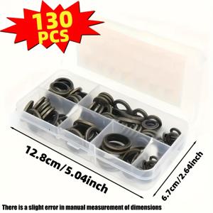 TEMU 130pcs 자동차 오일 팬 드레인 플러그 가스켓 키트 - M6, M8, M10, M12, M14 및 M16 크기에 해당하는 배수 볼트 가스켓, 고무 워셔 및 교체 가능한 실러를 포함합니다.