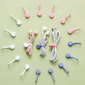 TEMU 10개 마그네틱 케이블 타이 세트 - USB 코드, 헤드폰, 키체인 정리를 위한 재사용 가능한 정리함 - 밝은 핑크, 블루, 그린, 퍼플, 화이트 색상으로 제공 - 할로윈 및 크리스마스 선물로 적합, 케이블 정리 | 밝은 케이블 타이