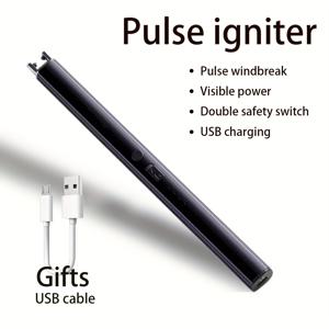 TEMU AXOTEN USB 충전식 전자 라이터 - 방풍 및 모기 퇴치 기능 (살충제 없음) 휴대용 점화, 원버튼 조작, USB-C/라이트닝 커넥터 지원, 아이폰/아이패드 및 스마트폰 호환