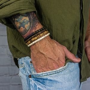 TEMU 12mm 코코넛 쉘 비즈 팔찌 세트 4개, 캐주얼 트렌디 개성 인기