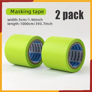 TEMU 대형 사이즈 녹색 종이 스프레이 페인트 마스킹 테이프, 폭 1.96인치/5cm, 고접착 페인터 테이프 - 방수, 내열, 잔여물 없음, 미술, 건설 및 집 개조에 적합 - 스프레이 페인트 마스킹, 타일 실링용