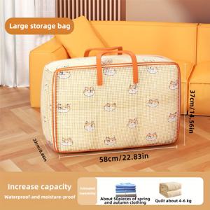 TEMU 캔버스 손잡이가 있는 투명 PVC 보관 가방 5개 세트 - 기숙사 옷, 이불 및 이동 포장에 적합, 내구성 있는 지퍼 클로저로 의류 정리 및 침대 밑 수납용