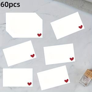 TEMU 60장 러브 메시지 카드, 포켓 카드, 명함, 비즈니스 카드, 무광택 화이트 그리팅 카드, 감사 카드, 노트용 카드, 정보 카드, 우편용 카드, 소규모 비즈니스 용품, 선물 태그, 생일 카드, 독특한 아이템, 학교 용품, 게시판 카드