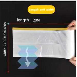 TEMU 자동차 페인팅용 도매 6개 세트, 여행 외부 보호, 스프레이 마스킹 필름 자동차 페인트 보호 필름 홈 방진 필름 실내 장식 마스킹 필름 마스킹 테이프. 55mm. 110mm. 150mm. 180mm. 240mm. 280mm