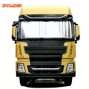 TEMU 1개 트럭 햇빛 가리개 및 단열 커버, 대형 사이즈 실버 전면 윈드쉴드 햇빛 가리개 (트럭용), 흡착 컵 스타일 트럭 햇빛 가리개 커튼, 대부분의 대형 차량에 적합.