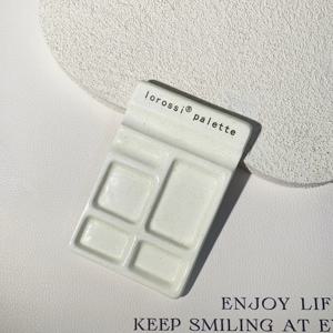 TEMU 세라믹 네일 아트 팔레트 & 브러쉬 홀더 - 다기능 수채화 마블링 믹싱 팔레트, 네일 아티스트용, 멀티컴파트먼트 컬러 믹서, 브러쉬 & 세척 가능 도구, DIY용, 젤 폴리쉬, 아크릴, 임시 네일용 잔여물 없음