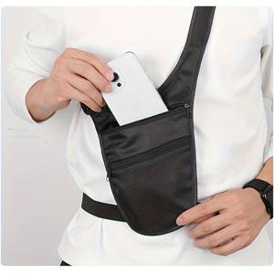 TEMU 남성용 - 도난 방지 벨트 백, 여성용 - 도난 방지 벨트 백, 여행용 밀착형 인비저블 패스포트 가방, 원숄더 크로스바디 언더암 스포츠 사이클링 폰백, 스포츠 기어, 여행 필수품, 크로스바디 백, 내구성 폴리에스터, 경량 디자인, 핸즈프리 백, 패스포트 홀더, 도시 출퇴근용, 남녀 공용