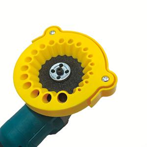 TEMU 드릴 비트 샤프너, 전기 드릴 비트 연마 액세서리, 오래된 드릴 비트 연마 기계, 드릴 비트 연마용 대형 블레이드 앵글 그라인더, 3~12.5밀리미터 범위의 드릴 비트 연마용, 모델 100 앵글 그라인더, 플라스틱으로 제작, 전기가 필요하지 않음