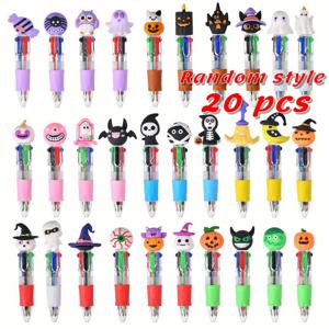 TEMU 20개 귀여운 볼펜, 인체공학적 라운드 바디, 중간 펜촉, PVC 소재, 스틱형 구조, 14세 이상 적합, 학교 및 사무용품, 할로윈