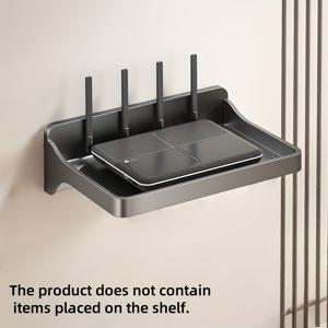 TEMU 벽걸이 수납 선반 - 무드릴 설치, 라우터 또는 TV 박스 보관, 실내/실외 사용, 플로팅 선반