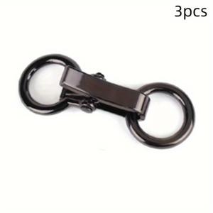 TEMU 3개 세트 분리형 금속 장식 버클, 코트·가방·신발·모자용 이중원형 벨트 버클, 패션 액세서리, 현대적인 하드웨어, 스타일리시한 버클, 내구성 있는 부품, 튼튼한 버클, DIY 공예가 및 수제작을 위한 다목적 바늘