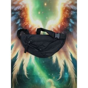 TEMU 남녀공용 캐주얼 벨트백 - 조절가능한 스트랩, 핸즈프리 크로스바디 허리팩, 지퍼형, 골드톤 하드웨어 & 타슬 장식 (블랙) - 여행과 일상에 적합한 Unisex 베이직 배낭. 탈부착 가능한 컴팩트&경량화된 사포대와 안전한 지퍼로 완벽