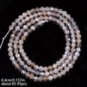 TEMU 2/3/4mm 천연 문스톤 비즈 - 무지개 빛깔 (핑크, 피치, 골드, 브라운, 화이트, 그레이) | DIY 주얼리 제작용 커팅된 라운드 구슬 | 핸드메이드 목걸이, 팔찌, 귀걸이 만들기용 우아한 비딩 소재