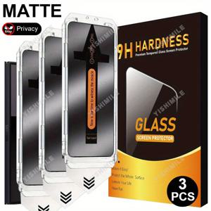 TEMU 갤럭시 Z 폴드 7용 매트 프라이버시 스크린 강화유리 3개 세트 (자동 정렬 키트 포함), 반사 방지, 쉬운 설치, 케이스 친화적, 내구성 보호, 내충격 및 스크래치 방지