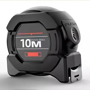 TEMU 고강도 탄소강 제작 및 텍스처 그립이 있는 헤비듀티 잠금 줄자 - 블랙 또는 골드 케이스, DIY 프로젝트 및 일상적인 목공/공예용 정밀 측정 - 내구성 있는 롤업 디자인