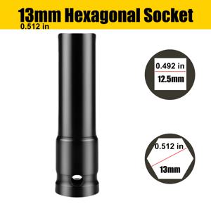 TEMU 1개 1/2인치 드라이브 6포인트 임팩트 소켓 13-24mm 미터법 크기 탄소강 임팩트 소켓