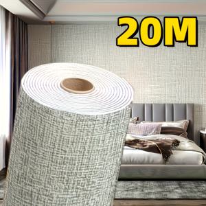 TEMU 1롤 20m 3D 폼 벽지 스티커, 자체 접착식 두꺼운 패널, 텍스처드 디자인, 홈리노베이션용 벽면 장식, peel and sti, 청소와 설치가 쉬움, 거실·주방·침실·기숙사·오피스 데코레이션에 적합