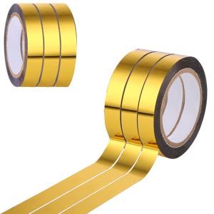 TEMU 6롤 메탈릭 테이프, 골드 12mm x 25m, 자체접착식, 장식용 타일 이음새 테이프, 선물포장, 공예재료, 홈데코레이션, 고급스러운 디자인, 금속광택, 고품질 접착제, 소재, 밀봉 테이프, 트림형 사각지대