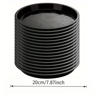 TEMU 10개 세트는 실내외 사용에 적합한 15.74인치 원형 플라스틱 트레이와 검은색 물 트레이(7.87인치, 4.72인치)가 포함되어 있으며, 냄비, 정원 꽃, 식물 용기에 이상적입니다.