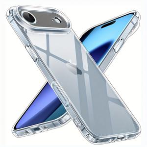 TEMU 아이폰 모델용 슬림 투명 TPU 커버 17, 16, 15, 14, 13, 12, 11 프로, 에어, XS 맥스, 미니, XR, X, 7, 8 플러스 - 충격 방지 폰 케이스, 폰 케이스, 편리한 커버