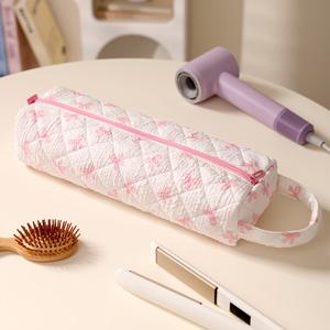 TEMU 대용량 귀여운 패션 경량 헤어드라이어 보관 가방 - 다기능 연필 케이스 여행 정리함, 학생 기숙사 및 외출용 휴대용, 메이크업용 화장품 가방|필통