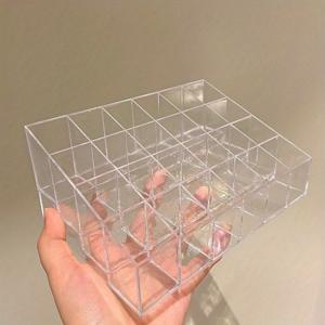 TEMU 1개 투명 립스틱 보관함 데스크탑 마운트 포함 - 립스틱, 립글로스, 브러쉬용 공간절약형 | 컴팩트 화장대 & 욕실 선반, 홀더