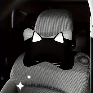 TEMU 1개 자동차 목 & 요추 지지 베개 - 부드러운 쿠션 여행용 베개, 장거리 운전용 운전자 등받이, 이상적인 액세서리, 이상적인 선물