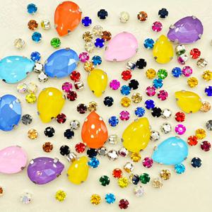 TEMU 100개 캔디 컬러 라인스톤 핸드 소잉 드릴 DIY 의류 액세서리 신발 및 모자 가방, 장식용 돌, 라인스톤, 라인스톤, 플레어 스트립, 의류/옷용 라인스톤