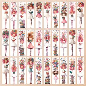 TEMU 32개 귀여운 북마크 - 책 테마 캐릭터 & 책장 디자인, 파스텔 컬러, 하트, 꽃, 북엔드 & 독서 로그 트래커 포함 - 책 애호가, 학생, 교사, 북클럽을 위한 이상적인 선물 - 생일, 크리스마스, 개학 선물 - 책 캐릭터 북마크 (소녀 & 소년) - 책벌레를 위한 내구성 있고 장식적인 페이지 마커, 도서관 카드 & DIY 선물