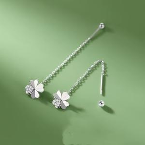 TEMU 롱 이어링 - 슬림 안티알러지 스크류백 클로저, 민감한 피부에 적합한 라이트 베이지, 데일리웨어 & 파티용, 피어싱 이어링|링귀걸이