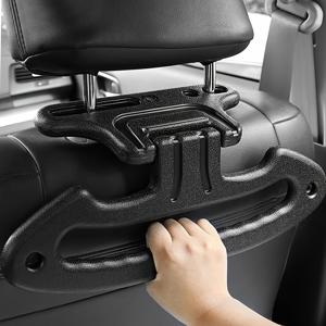 TEMU 차량용 시트백 오거나이저 - 안전 핸들 & 걸이 후크 포함, 헤비듀티 블랙 오버헤드 수납 선반, 다기능 옷걸이, 암레스트 - 자동차, SUV, 트럭용 튼튼한 디자인 - 간편 설치, 공간 절약형 차량 내부 액세서리 (드릴링 필요 없음) - 앞/뒷좌석 호환