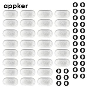 TEMU 16/30개 고양이 정수기 필터 | 3.2L & 67oz 스테인리스 스틸 애완 동물 정수기 호환, 자동 고양이 정수기용 프리 필터 스펀지 포함 탄소 여과 시스템