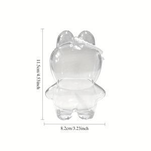 TEMU 1개 미니 봉제 인형 투명 보호 케이스 | PVC 재질, 귀여운 엘프 봉제 인형 디스플레이 파우치, 미니 휴대용 보관 용기, 방진 보관 솔루션, 크리스마스 및 할로윈 장식에 이상적, 인형 미포함