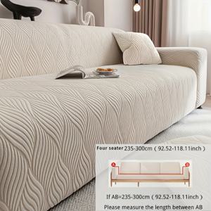TEMU 1개 모던 소파 커버 - 풀 커버리지 스트레치 플리스 보호대, 탄성 있는 자카드 질감, 미끄럼 방지 반려동물 친화적 디자인, 세탁기 사용 가능, 거실용 소파 커버, 카우치 커버 소파, 섹션형 소파 커버 | 현대적인 스타일 | 플러스|쇼파|쇼파커버|3인용쇼파