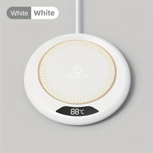 TEMU 1팩 USB 전원 스마트 전기 핫 커피 컵 워머 & 음료 히터 - 3단계 온도 조절, 자동 종료, 여행/사무실/가정용, 머그잔 호환 (USB 전원, 조립 불필요)