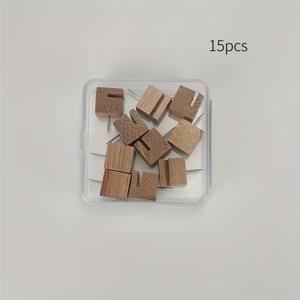 TEMU 15개 나무 압정 카드 슬롯 & H-프레임 핀 - DIY 공예, 게시판, 예술용 나무 압정 - 집, 사무실, 파티 장식, 미술 학생, 파티 플래너용